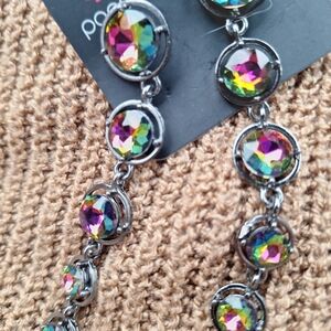 Paparazzi long multi color earrings
